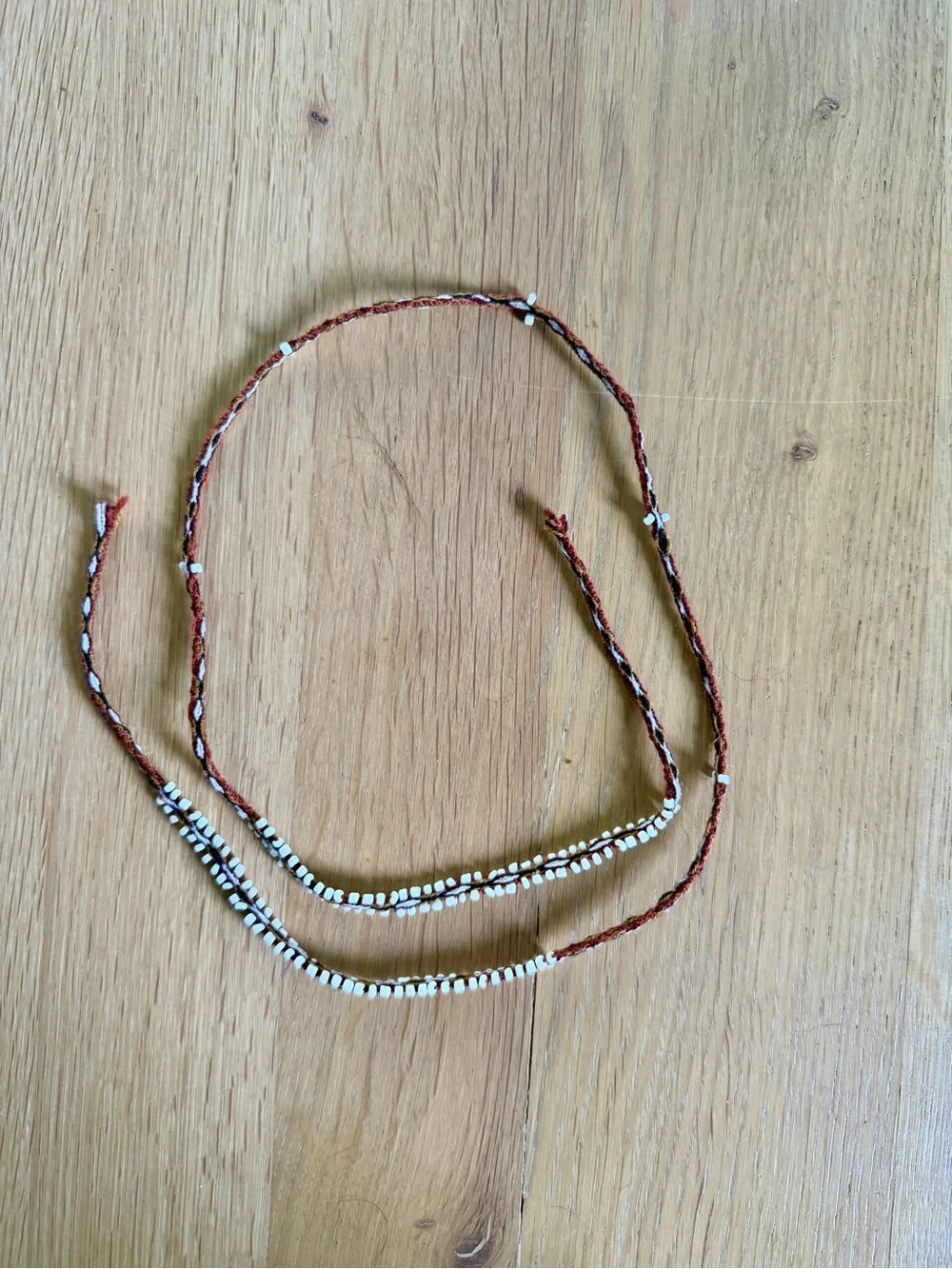 Handmade Peruvian Beaded Wrap Bracelet with White Seed Beads
